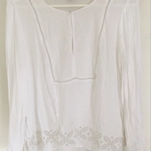 Old navy white flowy boho top.